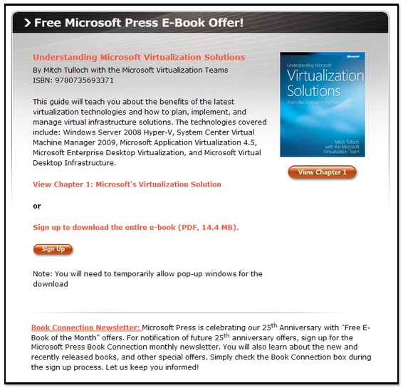 Free Microsoft Press E-Book Offer!